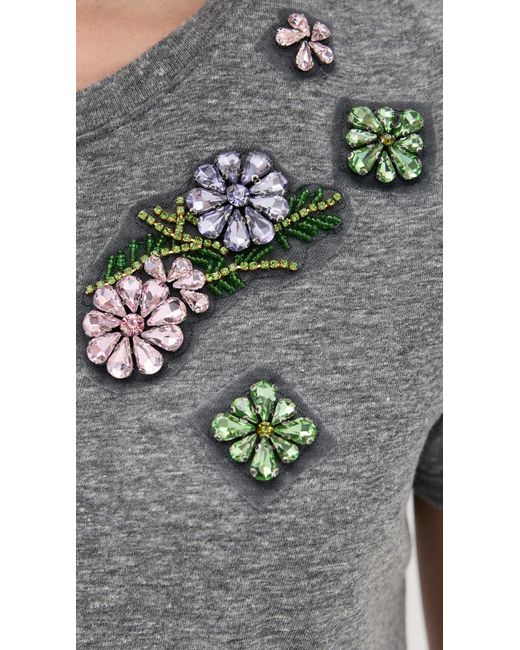Cinq À Sept Black Crystal Ivy Shrunken Tee