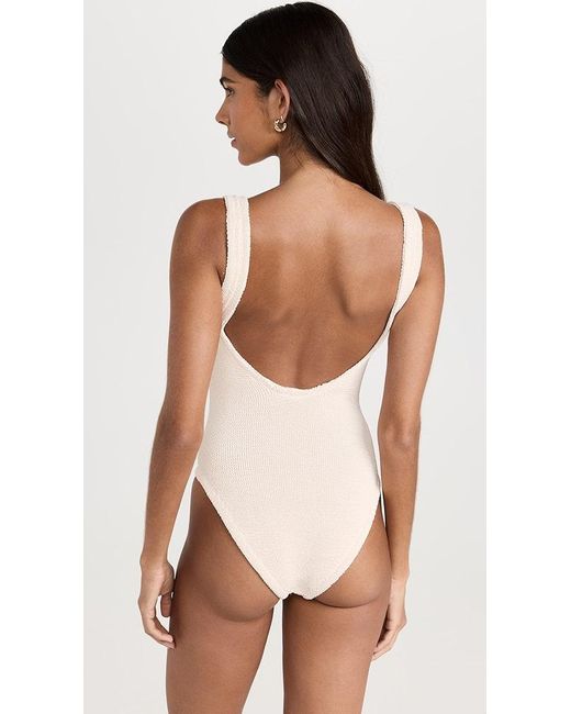 Hunza G Domino Swim One Piece In White Lyst 7124