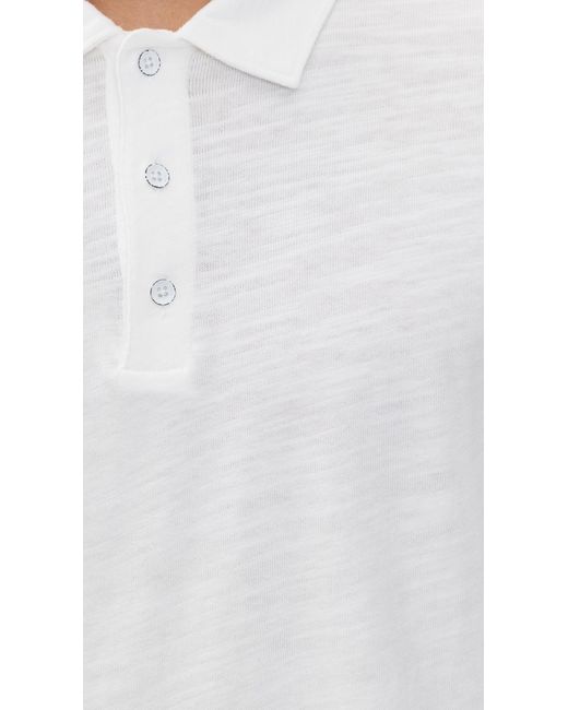 Rag & Bone White Classic Flame Polo for men