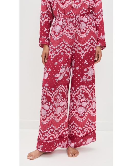 Red Pj Rexture Free People Dreamy Days Pajama Set in Red | Lyst