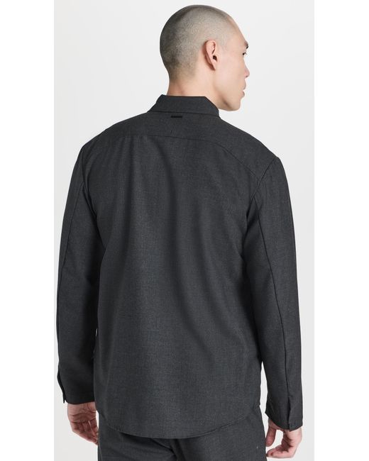 Norse Projects Black Jens Cordura Tech Woo Overshirt Charcoa Meange for men