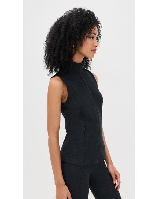 Beyond Yoga Black Venice Zip Front Vest