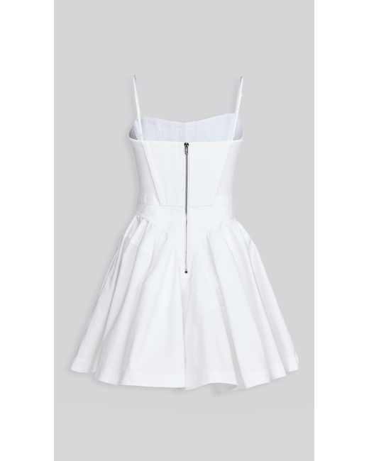 Alexander Wang Fit And Flare Dress With Corset in White | Lyst