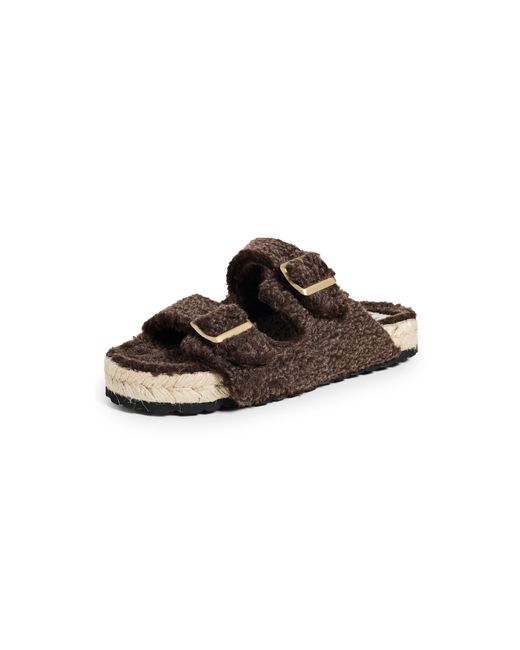 Manebí Black Nordic Fur Sandals