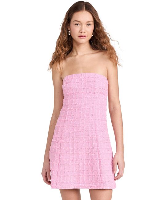 Amanda Uprichard Pink Aanda Uprichard Kesey Dress In Tweed