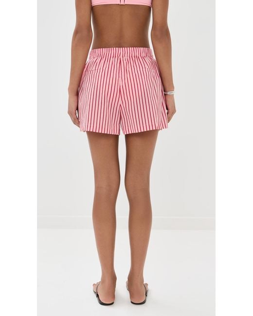 Staud Pink Taurus Shorts