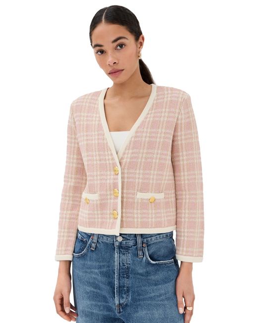 Veronica Beard Blue Claudine Knit Jacket