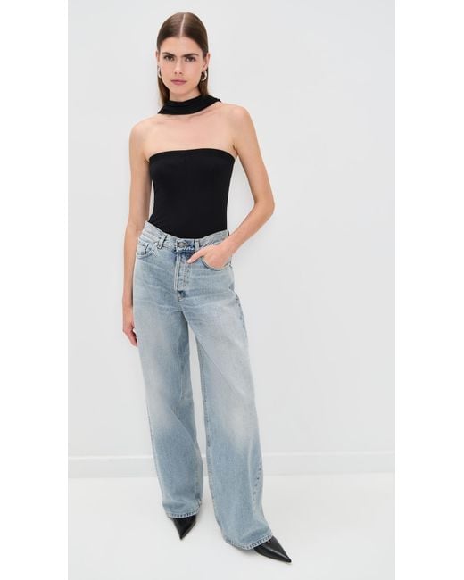 Helmut Lang Black Soft Cloud Sash Top