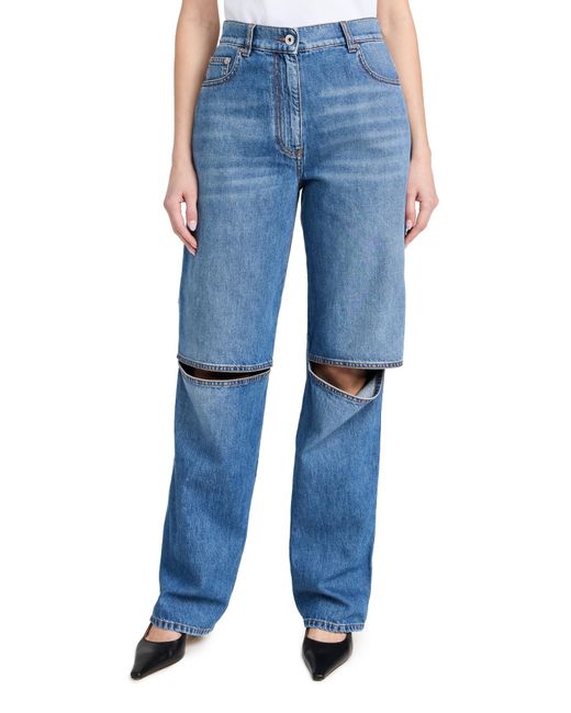 J.W. Anderson Blue Cut Out Knee Bootcut Jeans