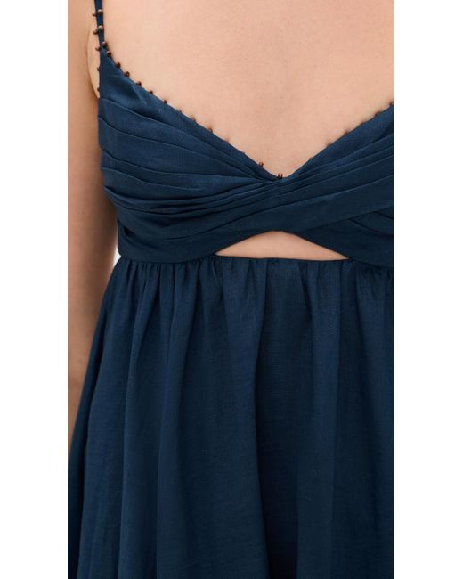Zimmermann Blue Ascension Twist Front Dress