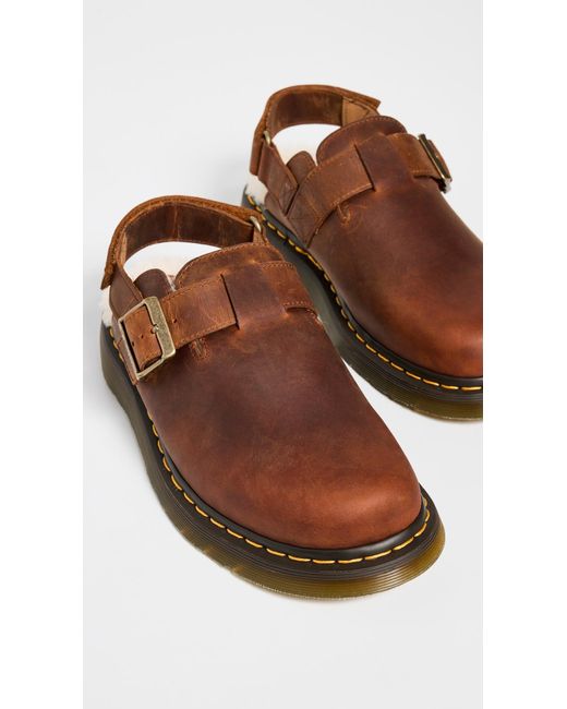 Dr. Martens Brown Jorge Ii Archive Pull Up Mules
