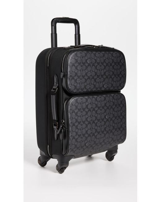 COACH Black Charter Wheeled Carry-on In Signature Canvas for men