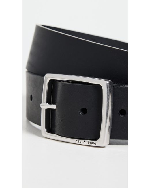 Rag & Bone Black Rugged Belt for men