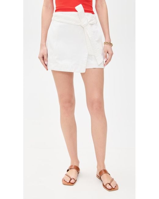 Veronica Beard White Agee Skort