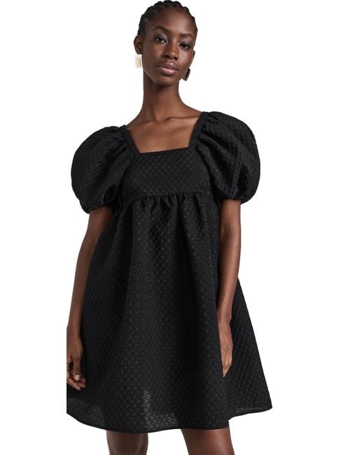 Cecilie Bahnsen Tilde Dress Blossom Matelasse in Black | Lyst