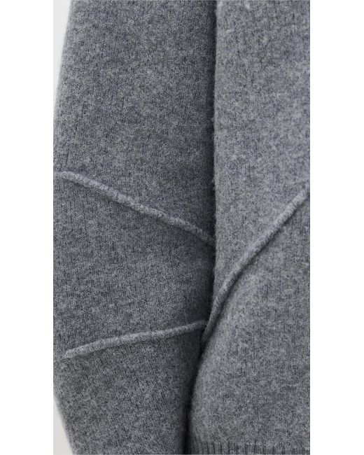 Helmut Lang Gray Boiled Zip Sweater