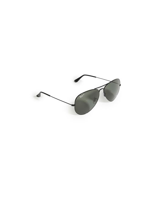 Ray Ban Rb3025 Oversized Classic Aviator Polarized Sunglasses In Black Green Black Lyst