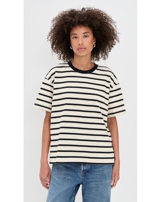 GOOD AMERICAN Black Cotton Oversized Tee