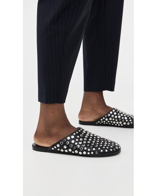 Tory Burch Black Studded Mules