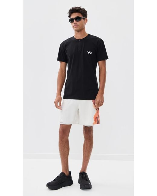 Y-3 Blue Tennis Shorts And Tights Set for men