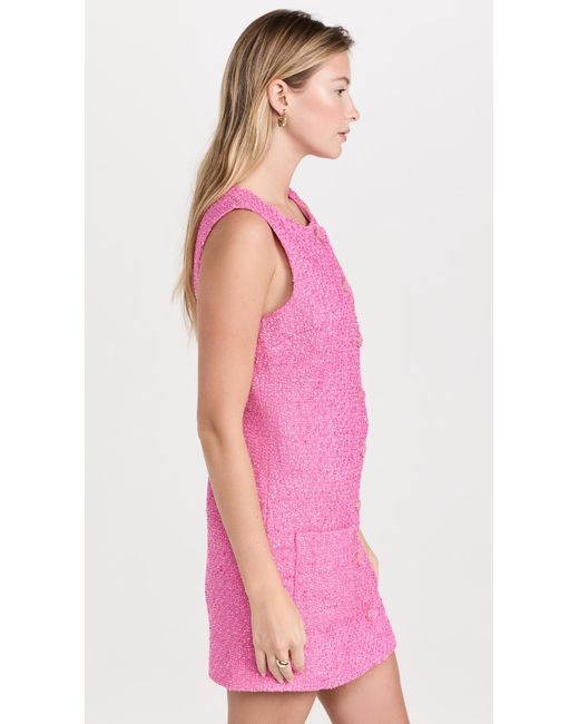 Endless Rose Pink Sleeveless Tweed Mini Dress