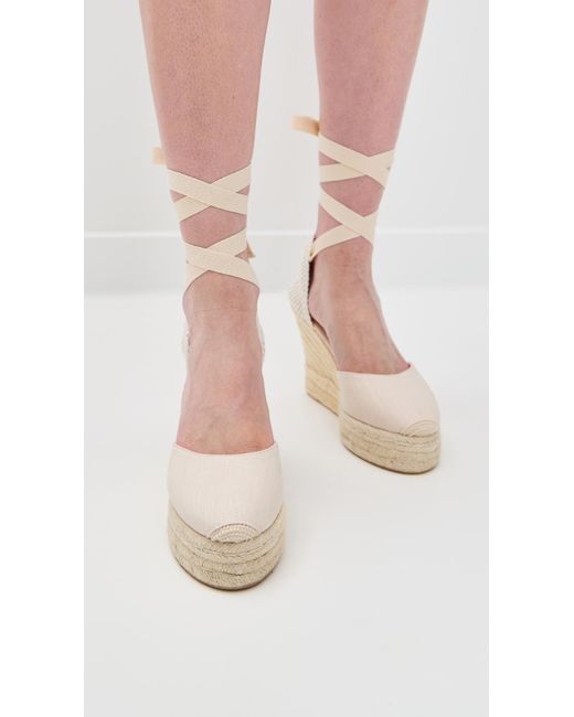 Soludos White Platform Wedge Espadrilles