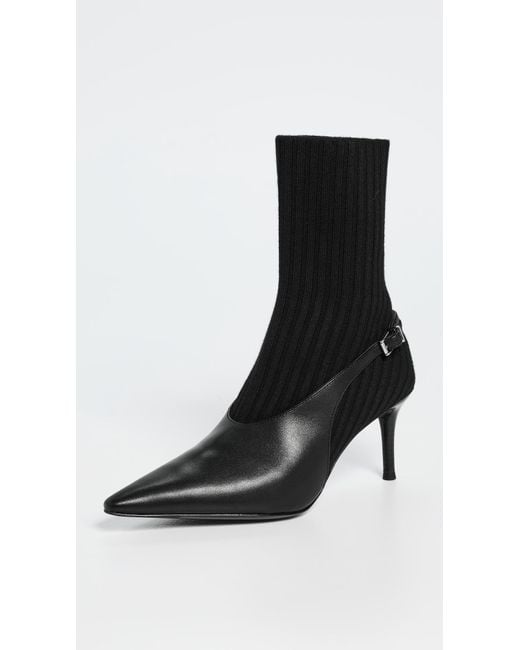 Rag & Bone Black Mercer Sock Slingback Boots