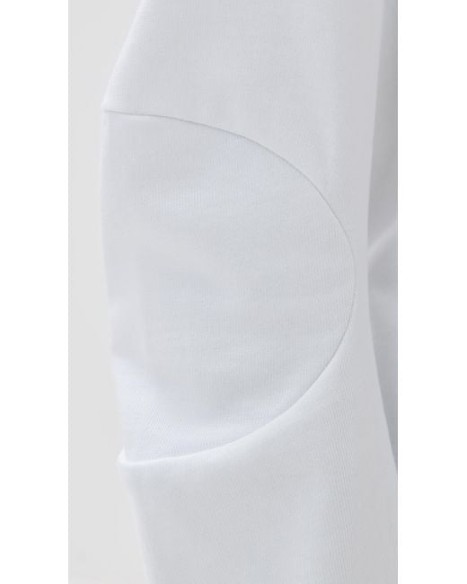 Tibi White Perfect T-Shirt With Gusset Elbow Sleeve
