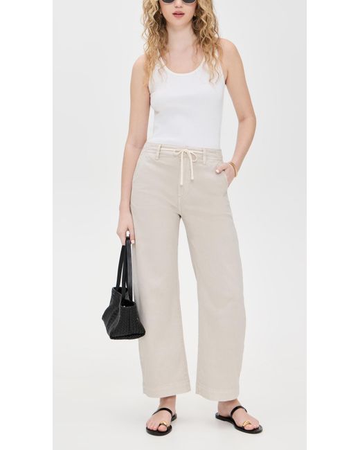 PAIGE White Arellia Ankle Jeans With Tie