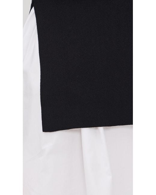 English Factory Black Knit Combo Dress