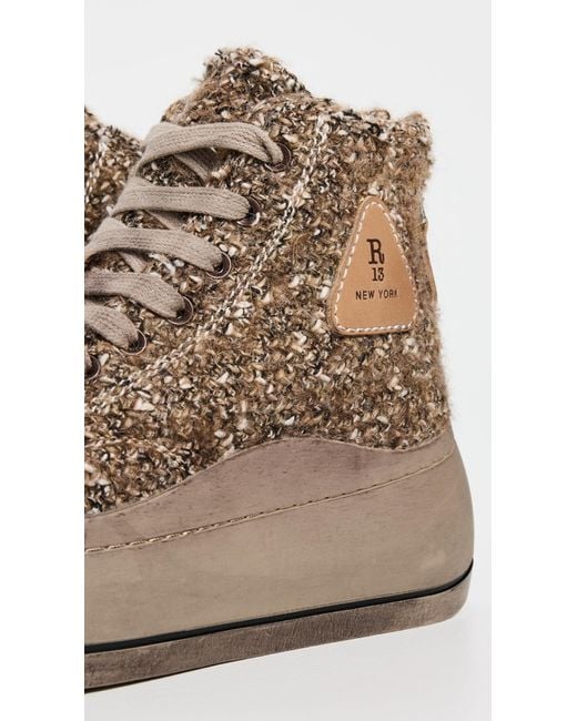 R13 Brown Kurt High Top Sneakers