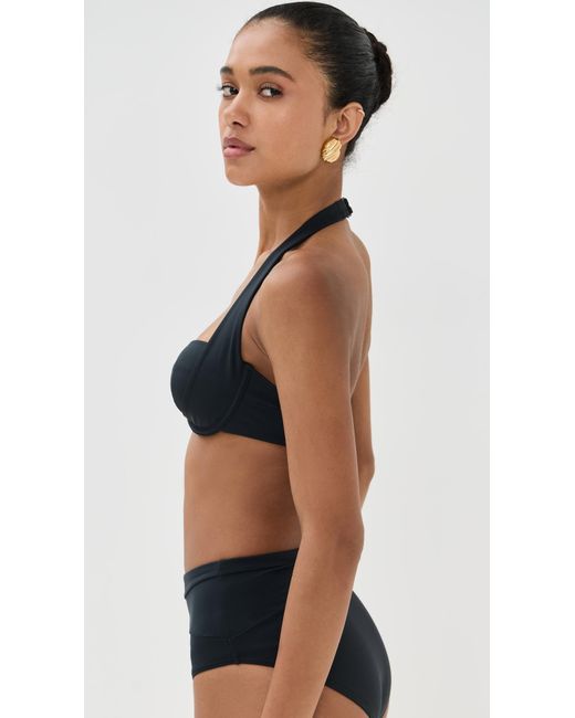 Staud Black Electra Bikini Top