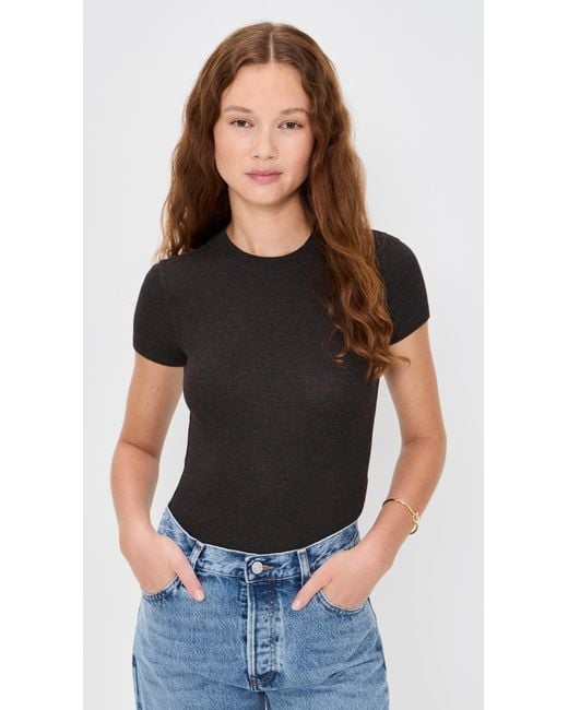 FRAME Black The Rib Baby Tee