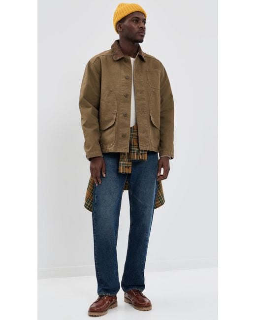 Filson Brown Canvas Outfitter Jacket for men