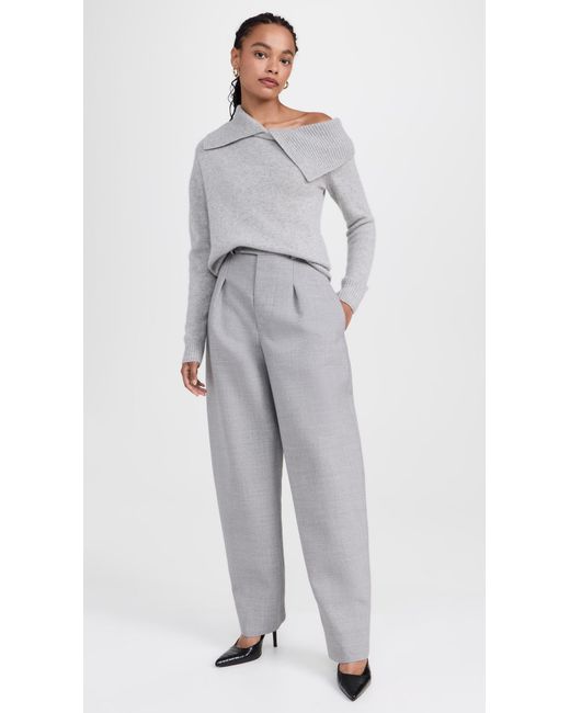 NAADAM Multicolor Luxe Cashmere Collared Asymmetrical Sweater