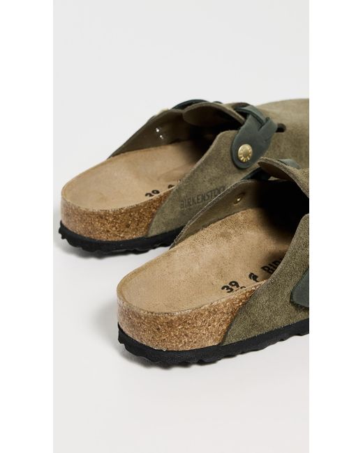 Birkenstock Green Boston Braid Clogs