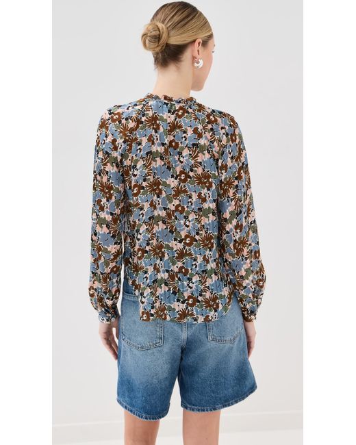 Veronica Beard Blue Linds Blouse