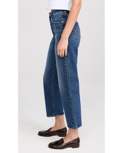 Levi's Blue Ribcage Straight Ankle Jeans