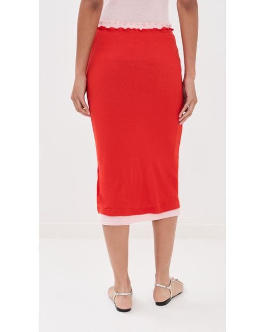 Jil Sander Double Layered Skirt