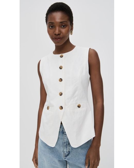 Blank NYC White Cloud Burst Blouse