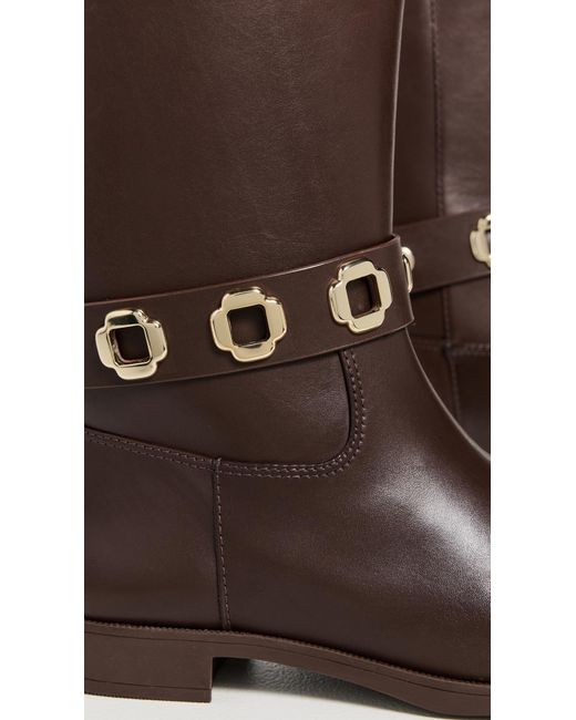 Larroude Brown Milan Flat Booties