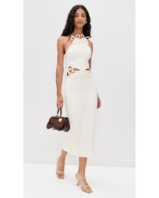 Cult Gaia White Jena Knit Dress
