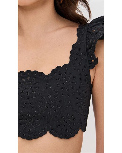 Sea Black Mae Scallop Bikini Top