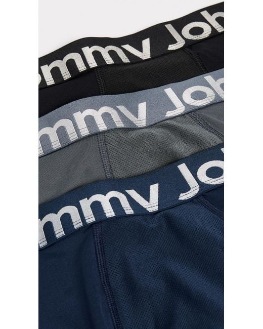 Tommy John Blue 360 Sport 6 Boxer Briefs 3 Pack for men