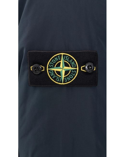 Stone Island Blue Down Coach Jacket for men