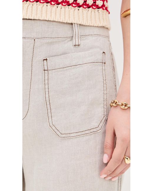 Madewell White Patch Pocket Flare Pants