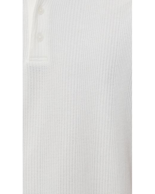 Vince White Varigated Texture Polo for men