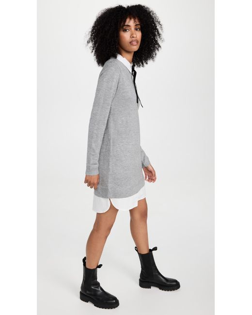 English Factory White Combo Shirtdress