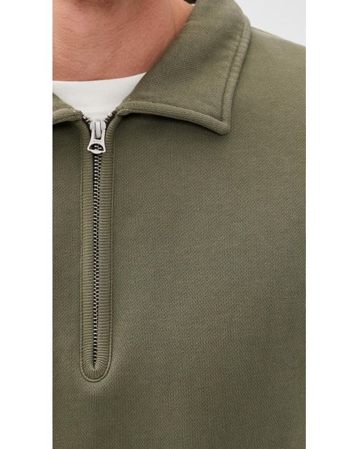 KNICKERBOCKER Green Stadium Loft Knit Quarter Zip for men