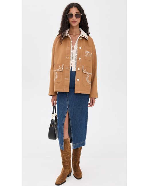 Bailey Rose Blue Western Stitch Jacket